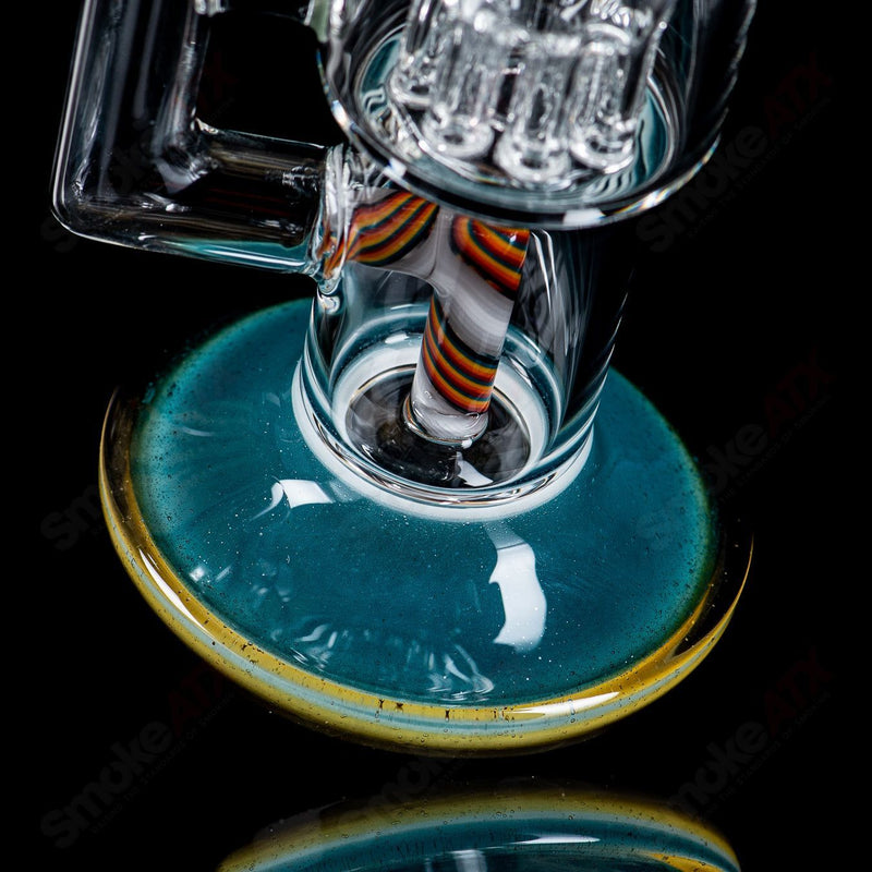 10mm Double Macro w/ Full Color Foot+Mouthpiece by Toro Glass