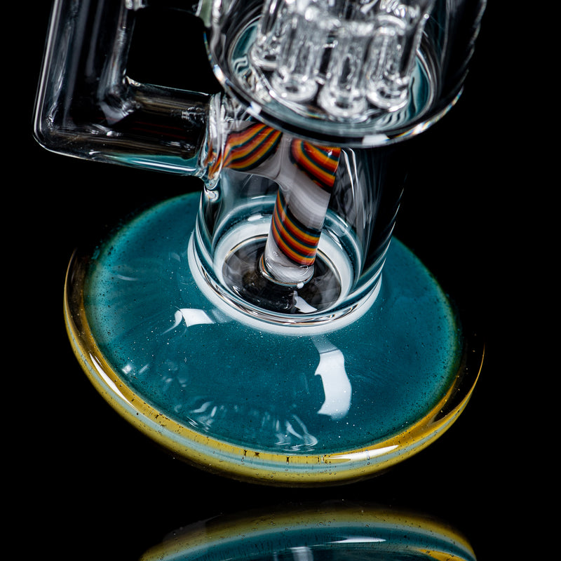 10mm Double Macro w/ Full Color Foot+Mouthpiece by Toro Glass
