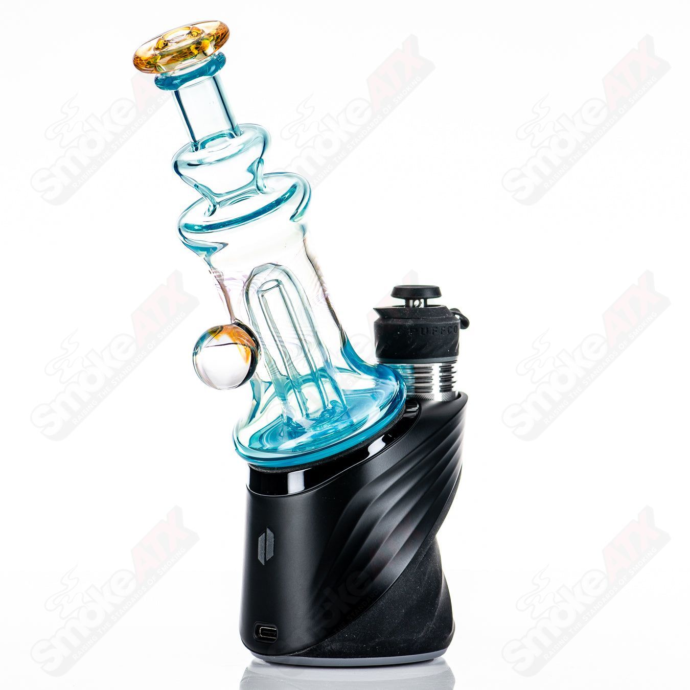 Meta-Terrania Puffco Water Top by Gatez Glass - Smoke ATX 
