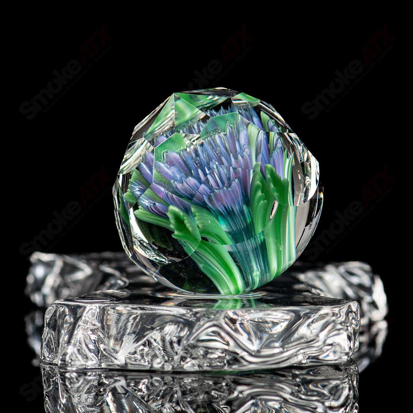 Flower Marble #2 Glass Impact x Fatal Facets - Smoke ATX 
