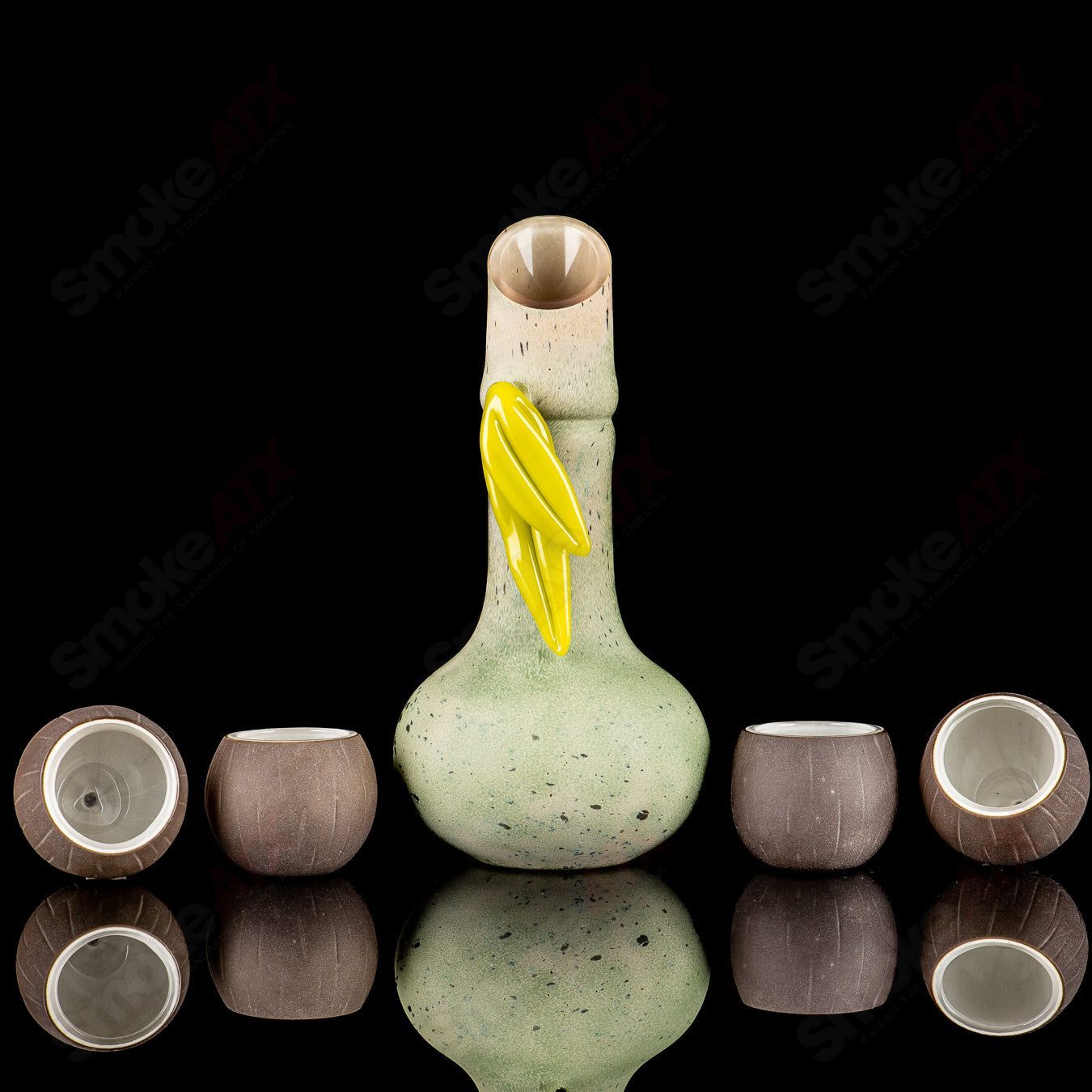 Bamboo & Coconut Sake Set by Don Chile Ortega - Smoke ATX