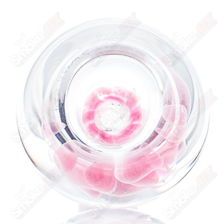 #3 14mm Flower Marble Bowl by Swan Glass - Smoke ATX