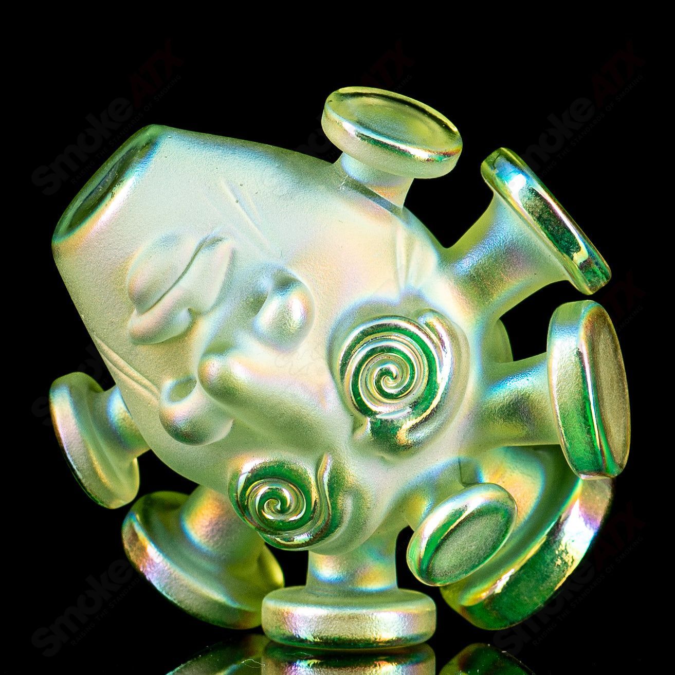 Sunset Slyme W/ Dichroic Spray Face Pendant Josh Mazet x Jmass - Smoke ATX 
