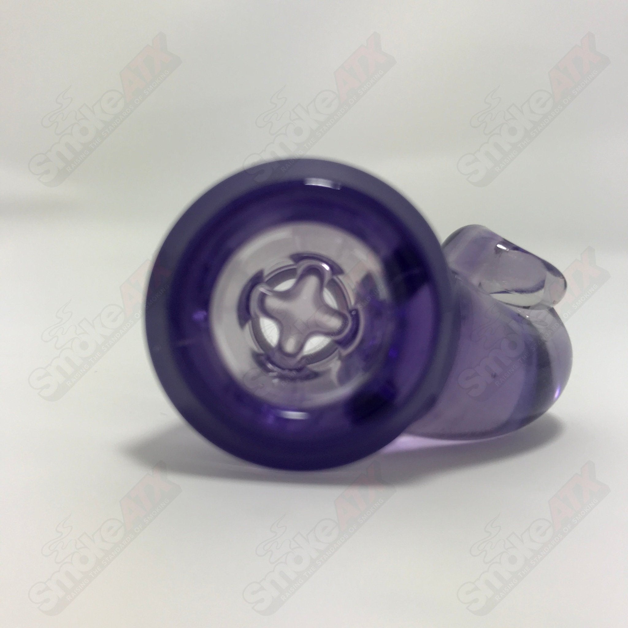 UV CFL Iced Potion Black T Glass 18mm Fully Worked Slide - Smoke ATX