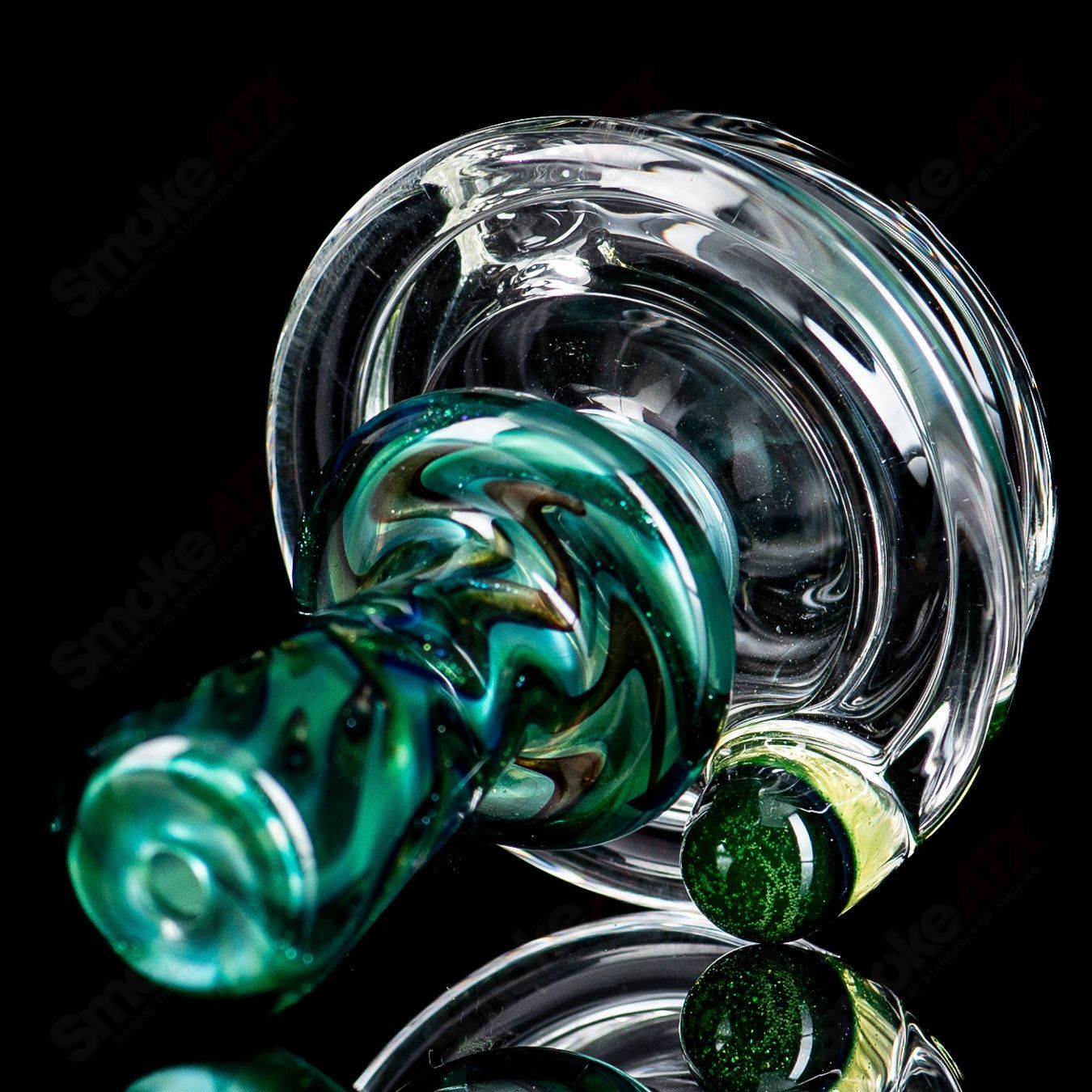 UV Chromium/Electrum Clear Bottom Puffco Dry Top Indo x Geoff Made - Smoke ATX