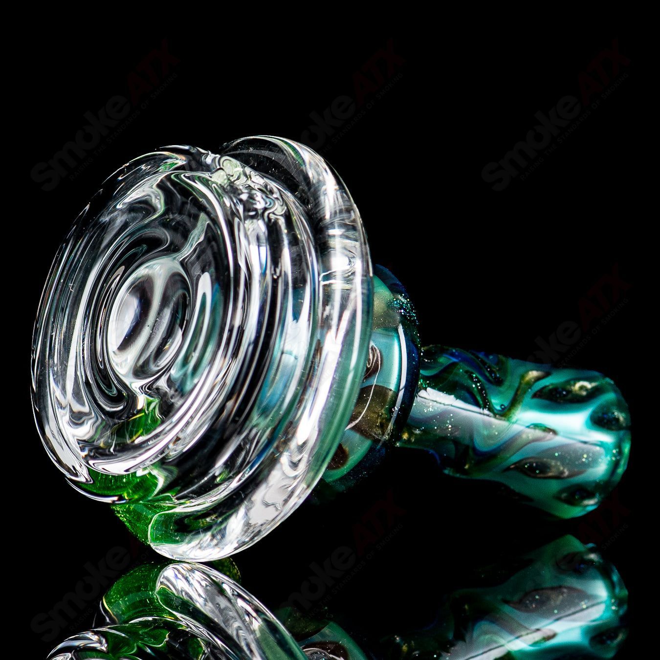 UV Chromium/Electrum Clear Bottom Puffco Dry Top Indo x Geoff Made - Smoke ATX