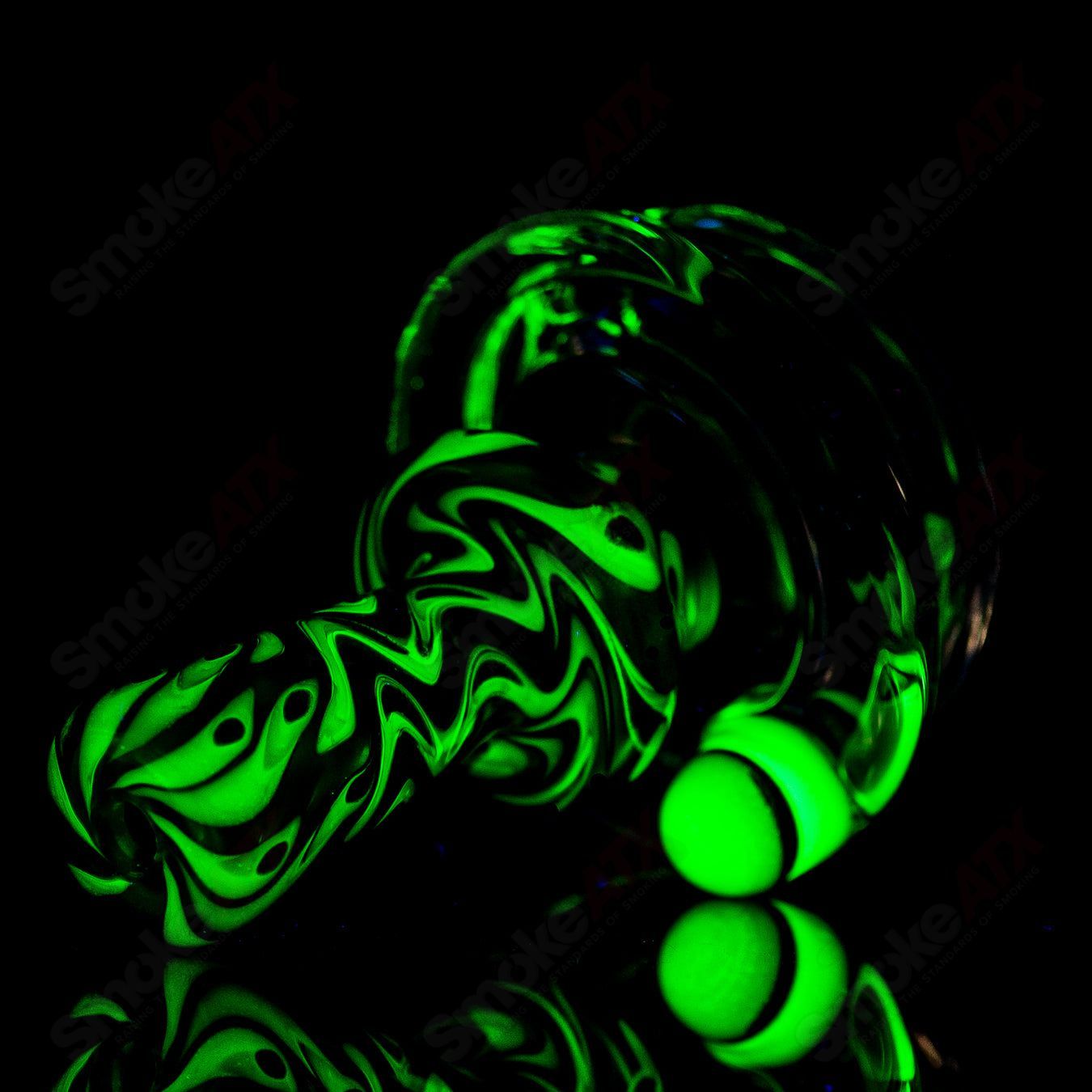 UV Chromium/Electrum Clear Bottom Puffco Dry Top Indo x Geoff Made - Smoke ATX