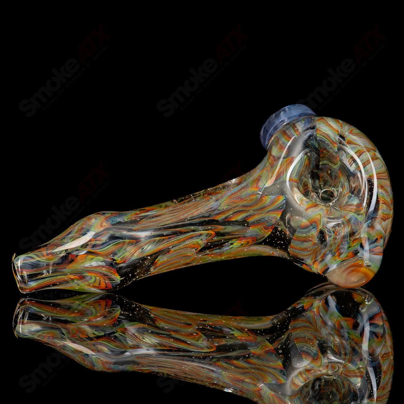 UV Inside Out Rainbow Spoon by JMK Glass - Smoke ATX