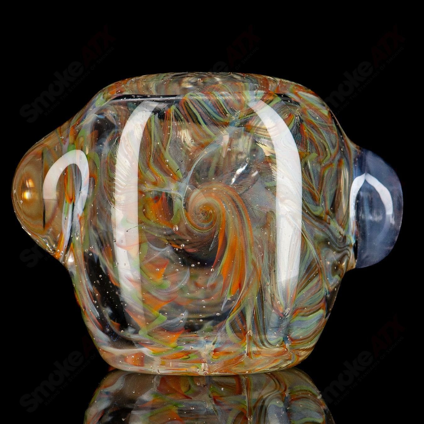 UV Inside Out Rainbow Spoon by JMK Glass - Smoke ATX