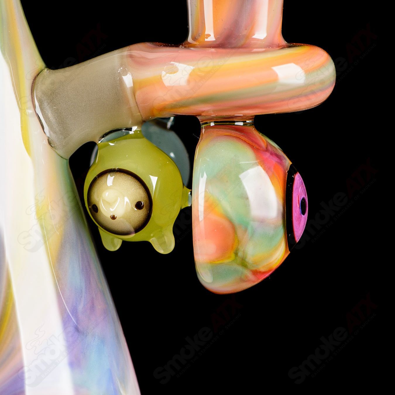 UV Tie Dye Chapie Infinity Bottle Recycler by Earl Jr. x Aquariust Glass - Smoke ATX