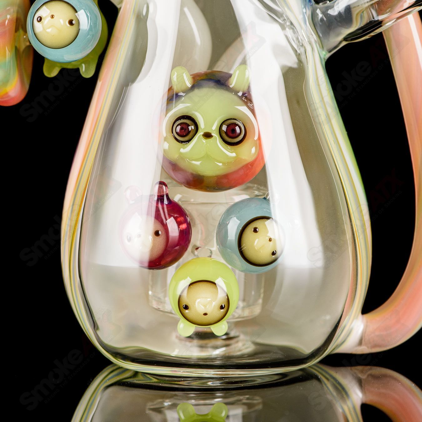 UV Tie Dye Chapie Infinity Bottle Recycler by Earl Jr. x Aquariust Glass - Smoke ATX