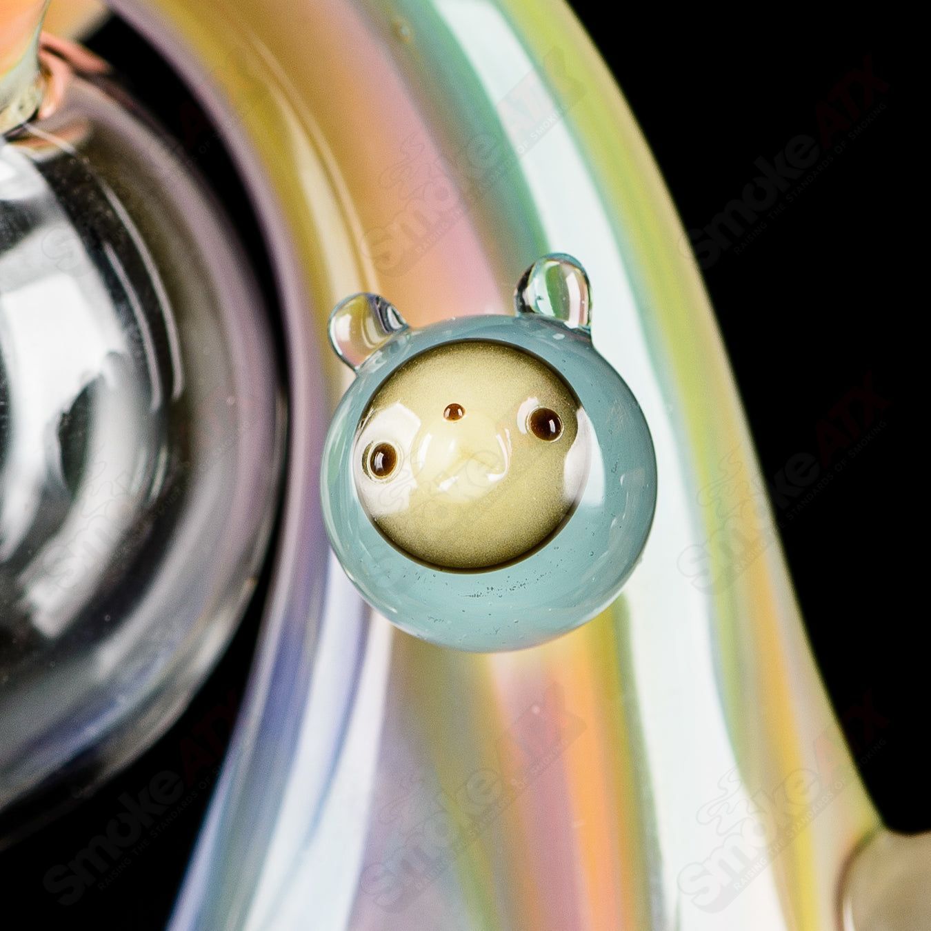 UV Tie Dye Chapie Infinity Bottle Recycler by Earl Jr. x Aquariust Glass - Smoke ATX