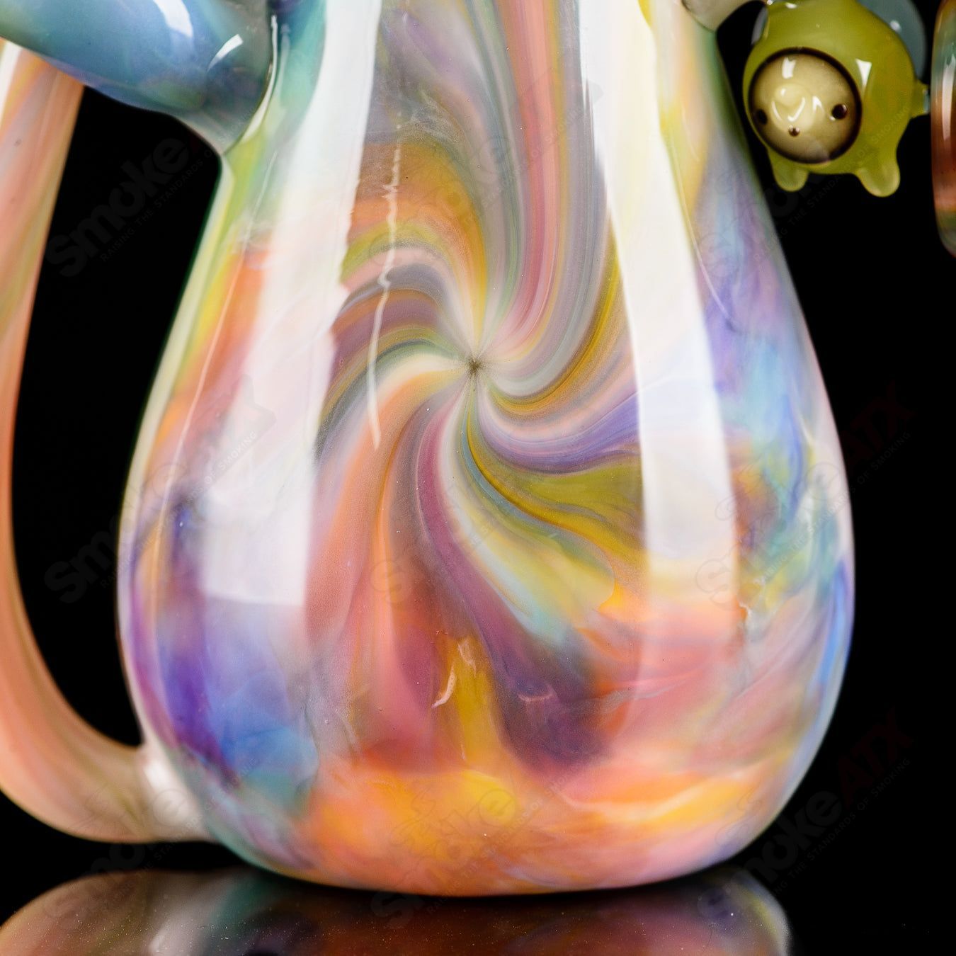 UV Tie Dye Chapie Infinity Bottle Recycler by Earl Jr. x Aquariust Glass - Smoke ATX