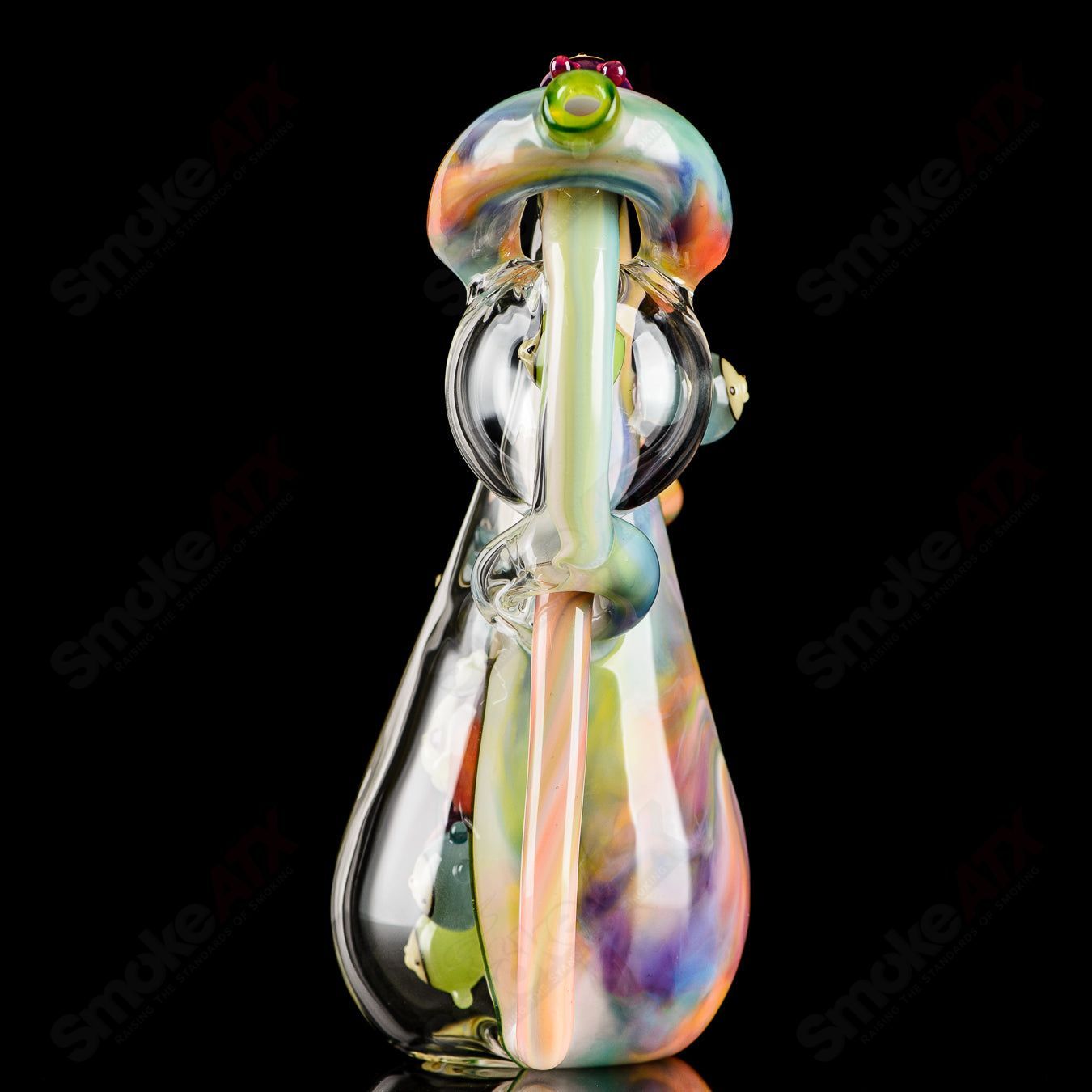 UV Tie Dye Chapie Infinity Bottle Recycler by Earl Jr. x Aquariust Glass - Smoke ATX