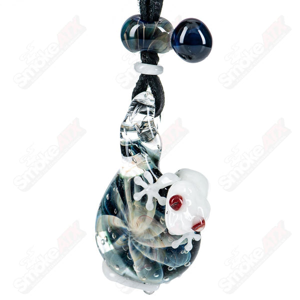 Tier 1 Pendant Kengtaro Glass Gecko #1 - Smoke ATX 