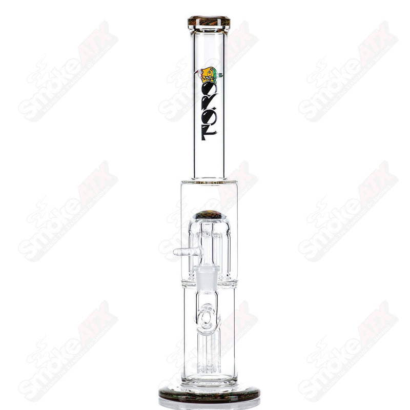 #2 18mm 7/13 Arm Perc w Worked Sections Toro Glass