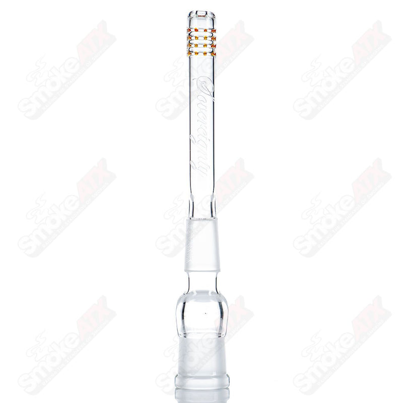 18/18mm 5" Amber Purple Color Accent 180 Gridded Downstem Sovereignty Glass - Smoke ATX 