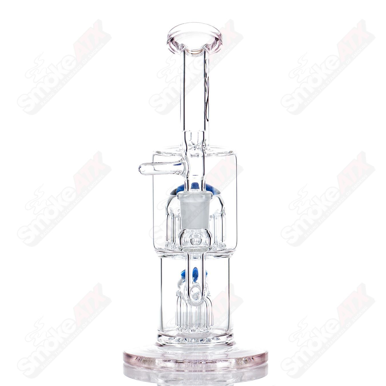 #1 14mm Double Macro XL with Color Accents by Toro Glass - Smoke ATX