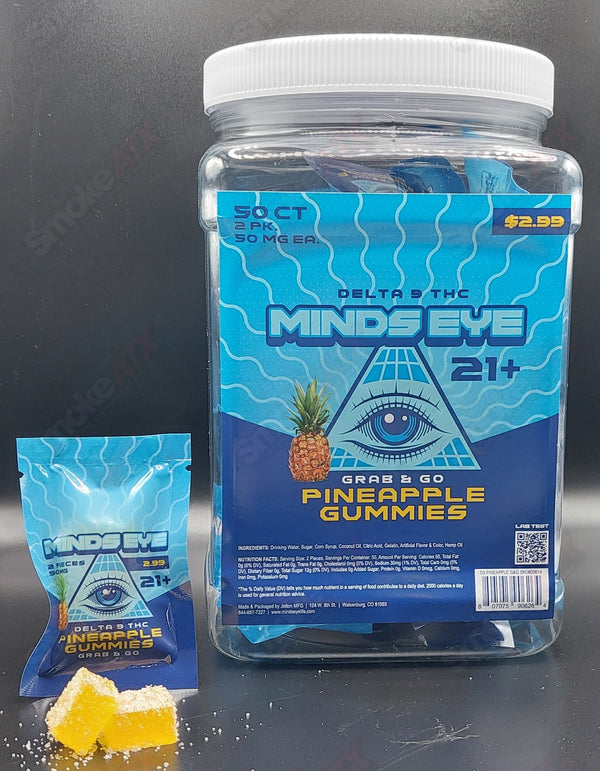 50mg 2ct Green Apple Grab N Go D9 Gummies Minds Eye - Smoke ATX 
