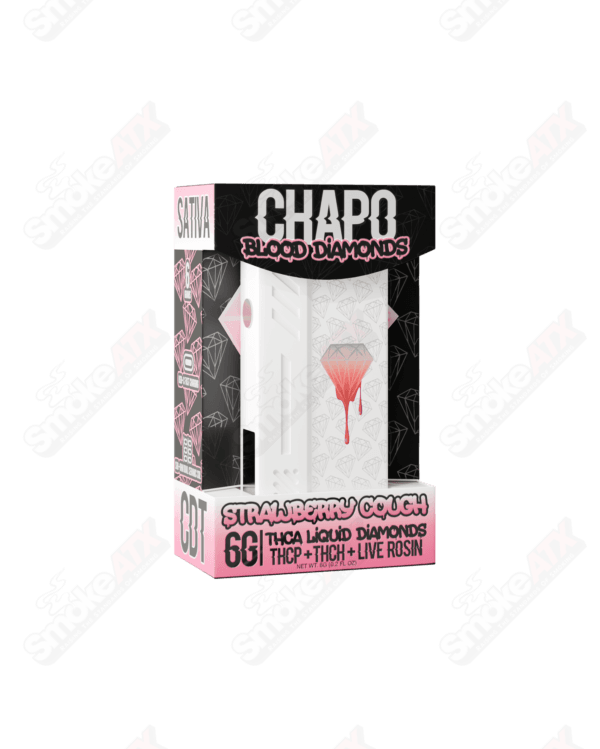 6000mg  Strawberry Cough Blood Diamonds (THCA/THCP/THC-H) Disposable Chapo Extrax - Smoke ATX 