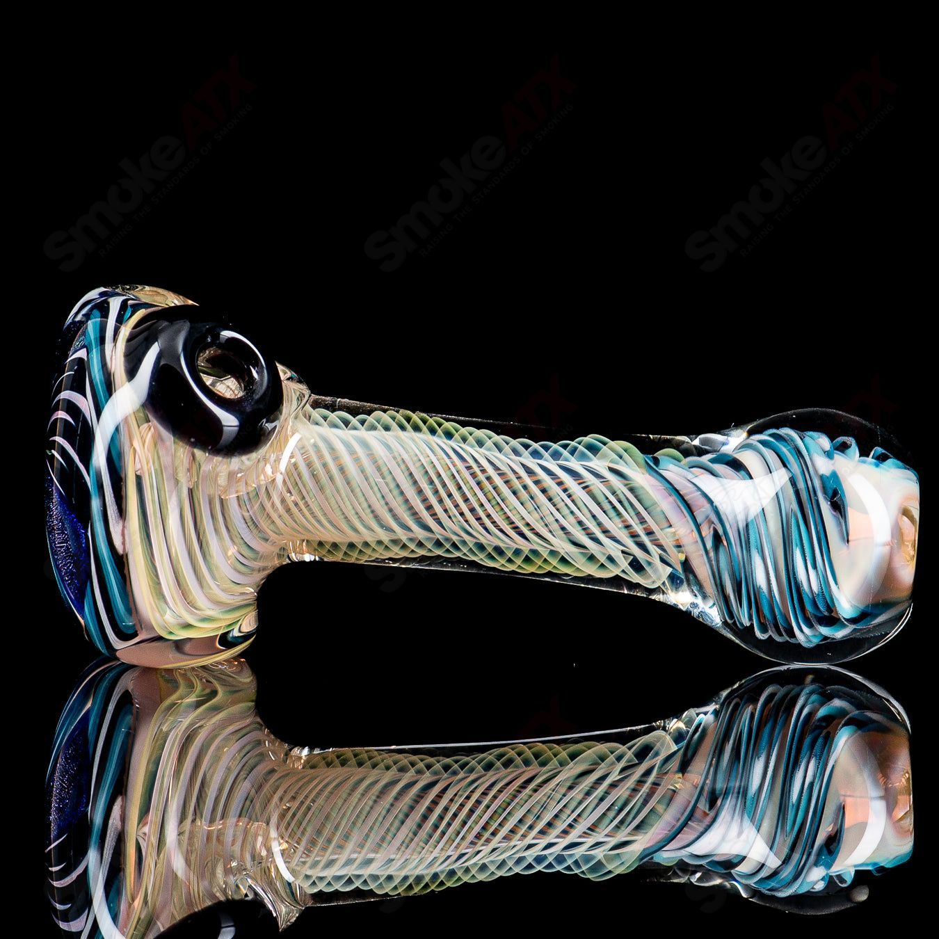#1 Three Dichro Petal Spoon Talent Glass - Smoke ATX 