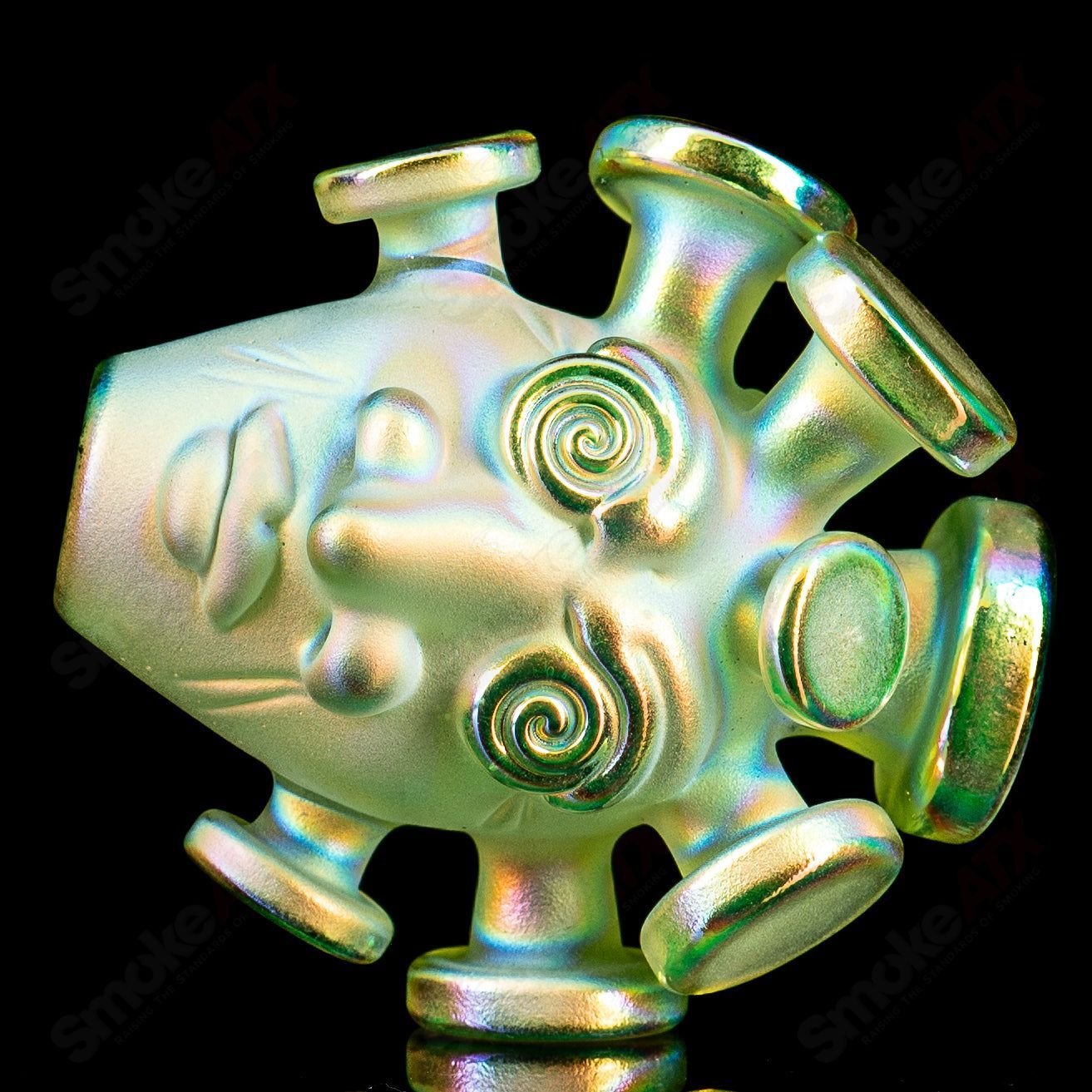 Sunset Slyme W/ Dichroic Spray Face Pendant Josh Mazet x Jmass - Smoke ATX 
