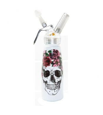 1 pt Floral Skull Special Blue .5 Cream Dispenser