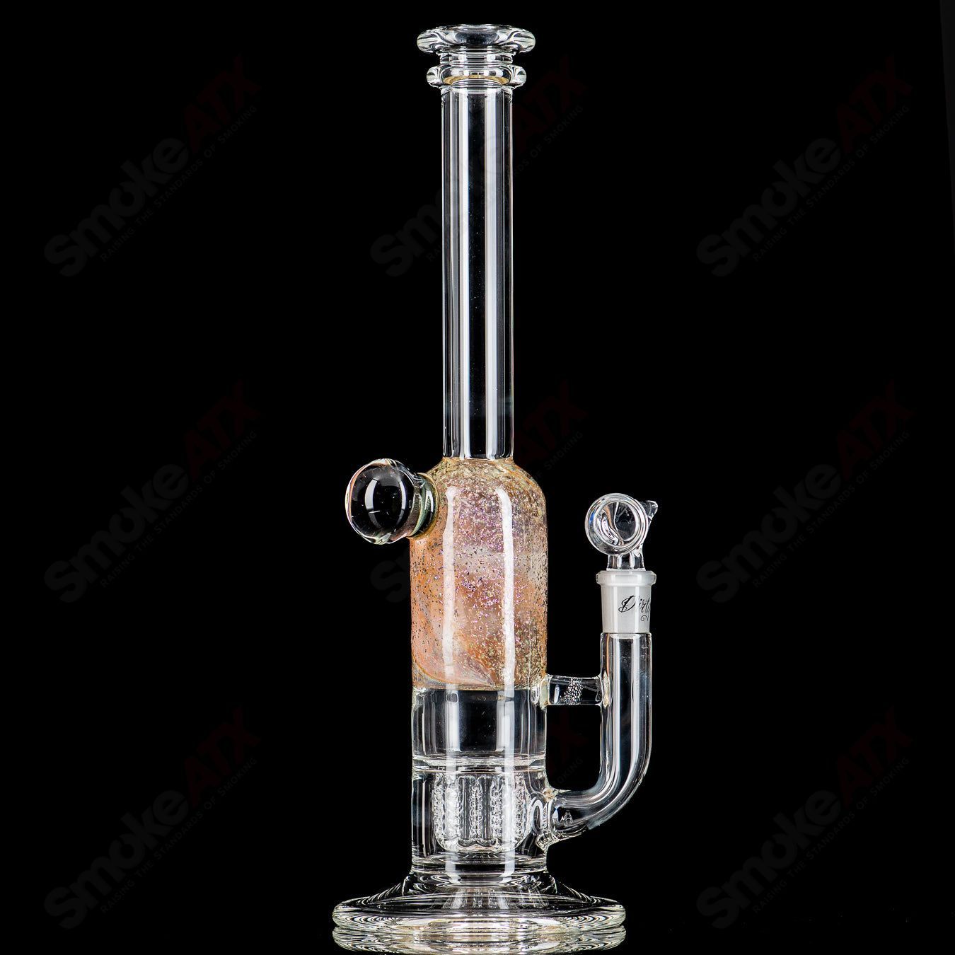 13" Fumed Dichro w/Mib Apolocoline Straight Tube w/14m Bowl by Dirty Rico Glass x Nobody Glass - Smoke ATX 