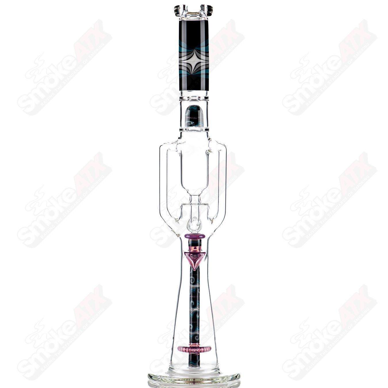 21"  Zyklon Recycler by Mad Rob Glass - Smoke ATX