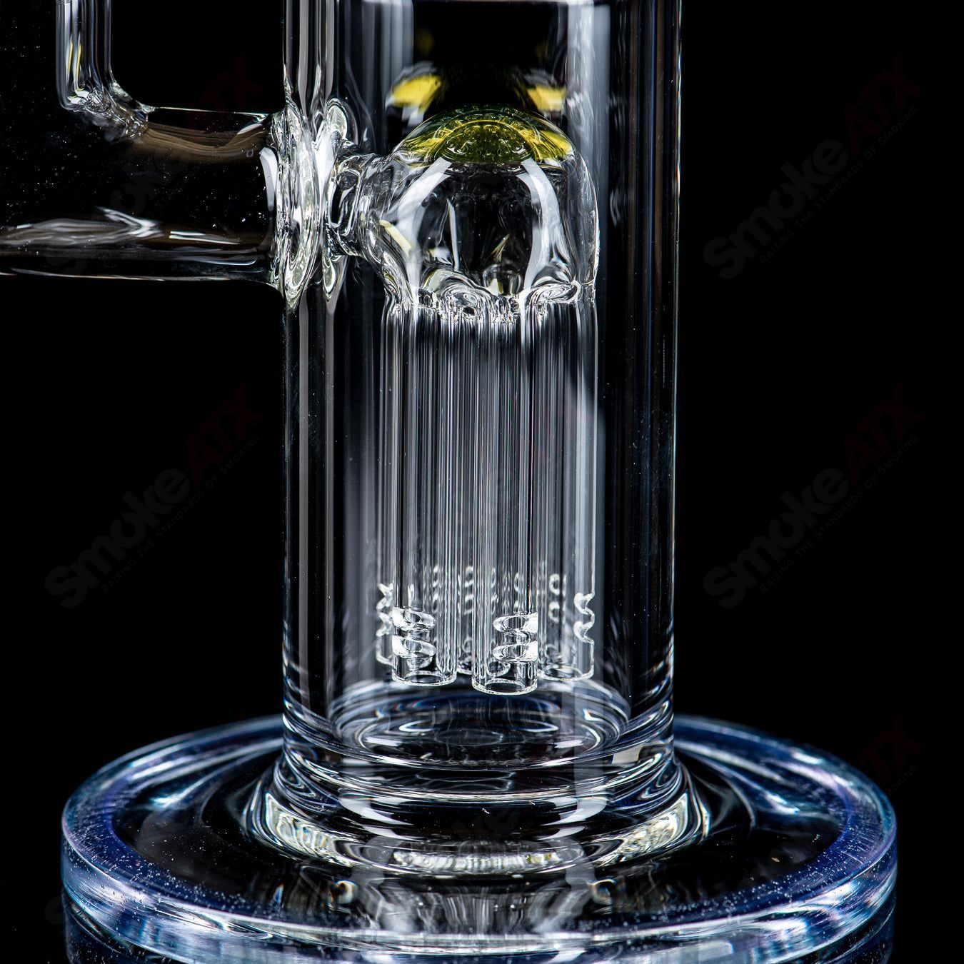 #1 14mm Mini 7/13 Arm Perc w Color Cap Toro Glass - Smoke ATX