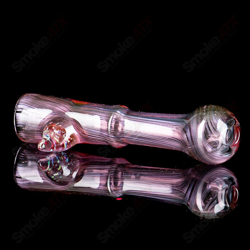 Pink w Crushed Opal Chillum by JMass - Smoke ATX 