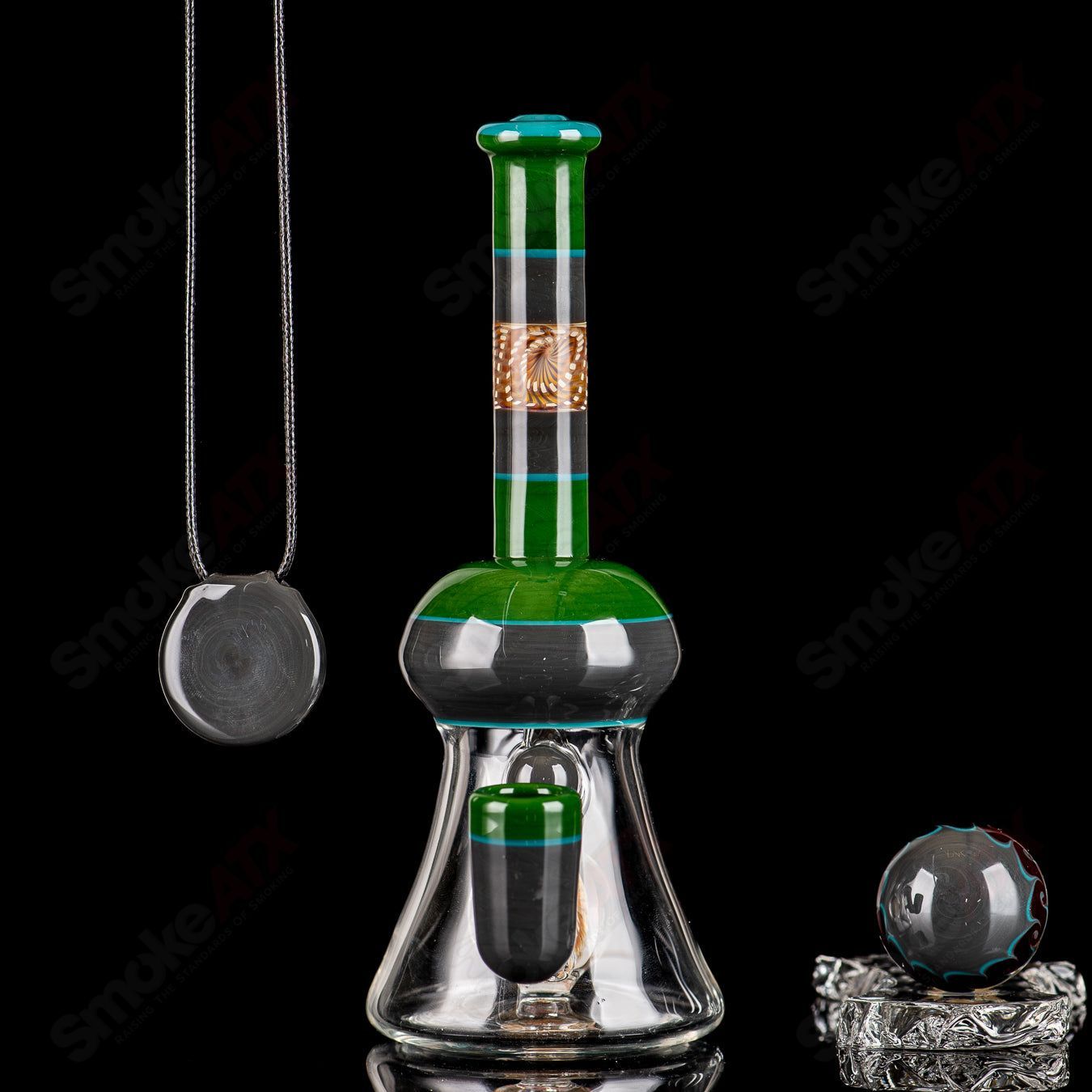 Tube + Pendant Marble Set Yunk Glass - Smoke ATX