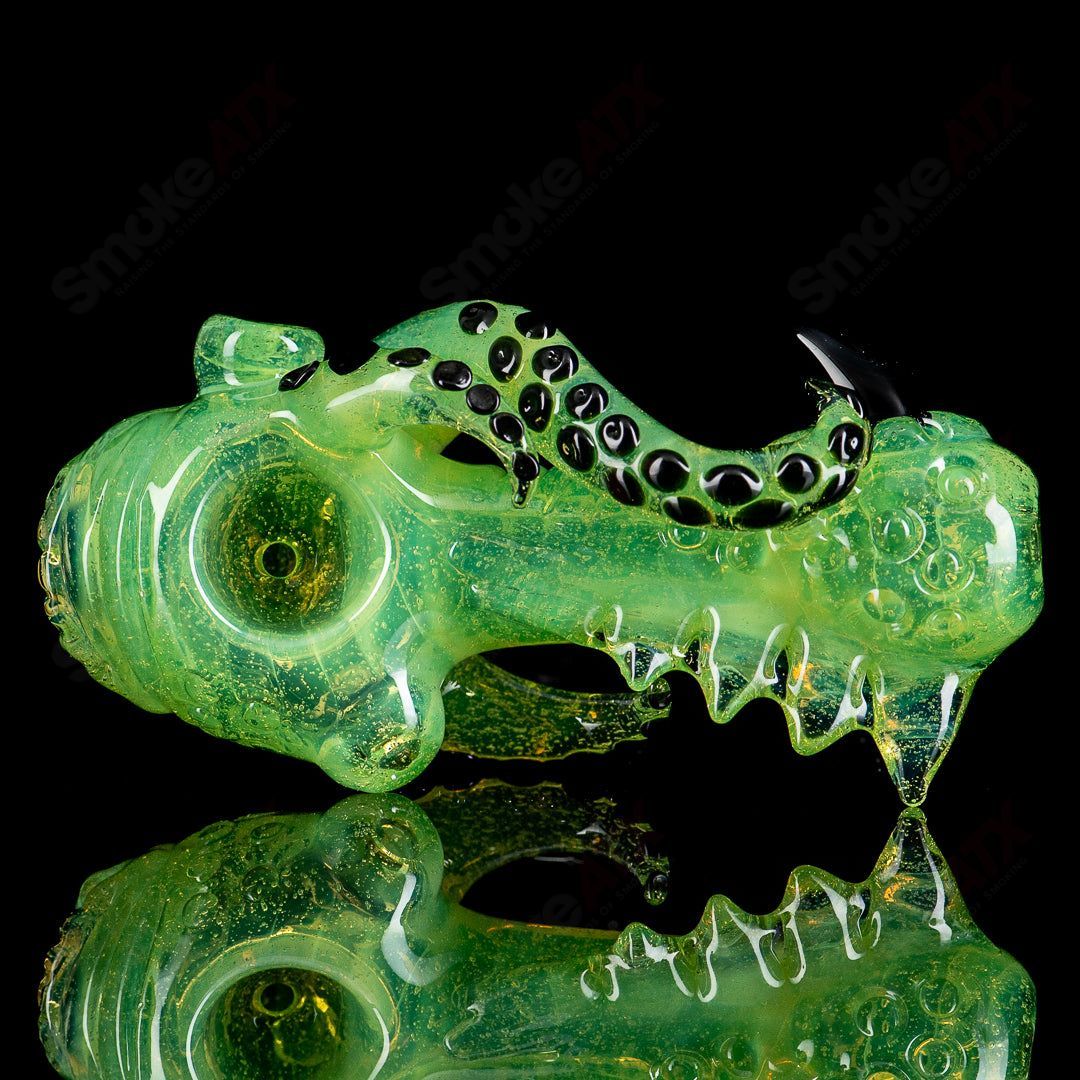 #1 Seamonster Spoon by Mako Glass - Smoke ATX 