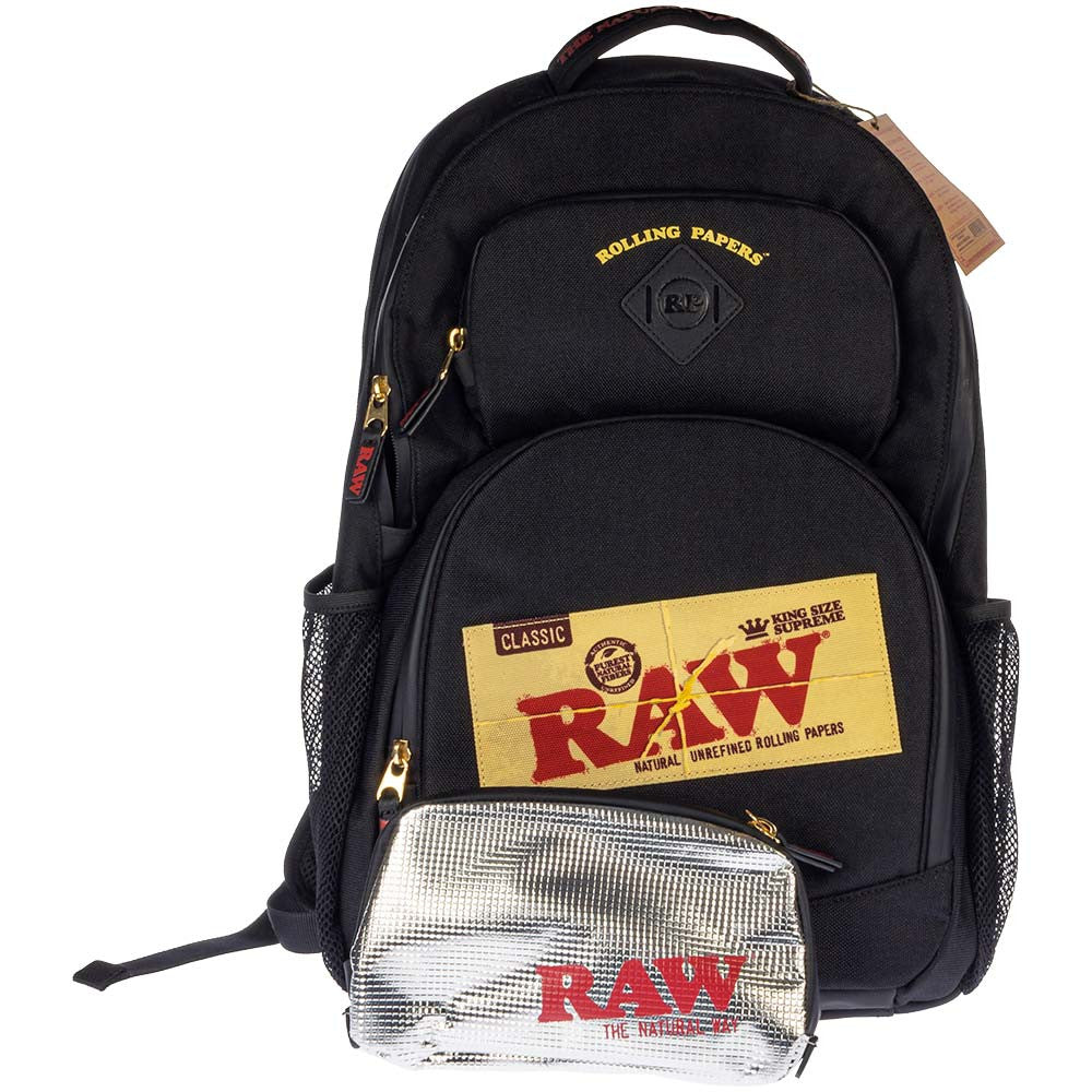 Smell Proof Backpack Rolling Paper x RAW