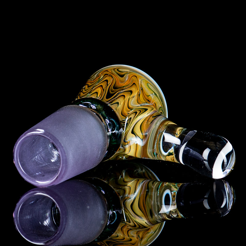 #1 18mm Full Color Worked 4-Hole Bowl by Tagle Glass