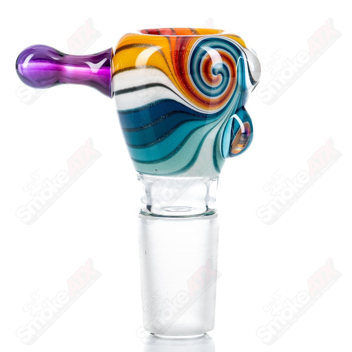 #1 18mm Wig Wag Slide by Mitchell Glass - Smoke ATX 