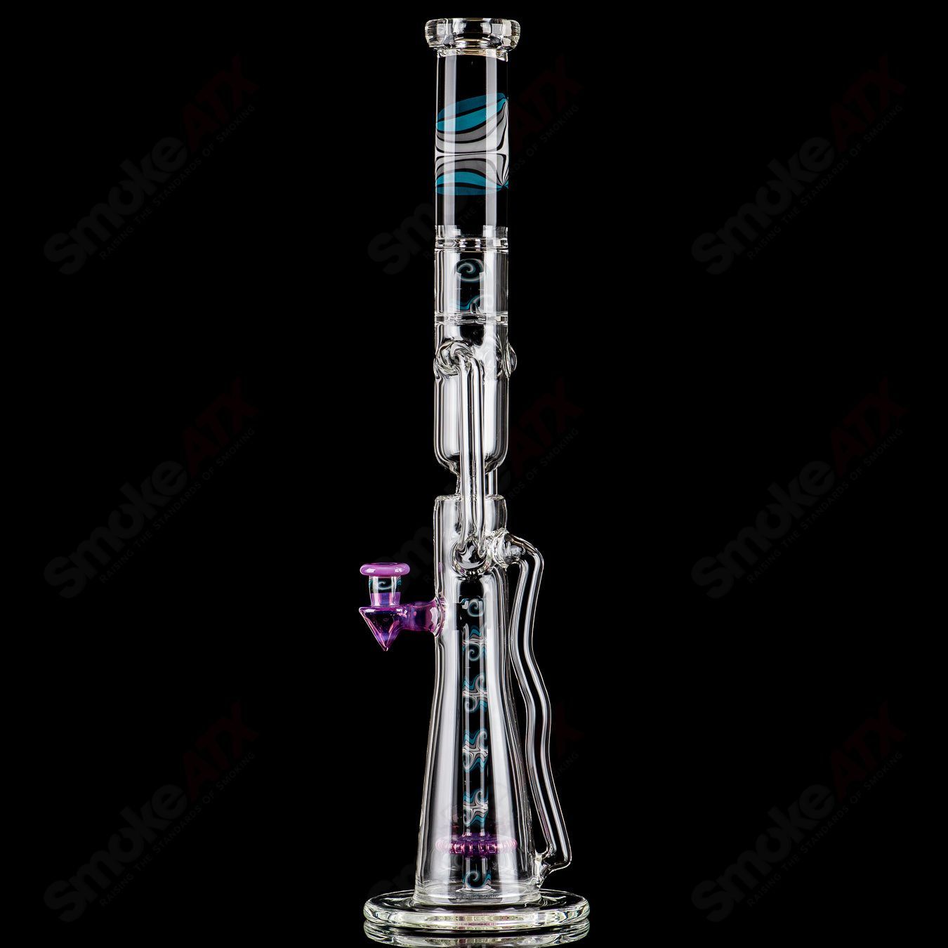 21"  Zyklon Recycler by Mad Rob Glass - Smoke ATX