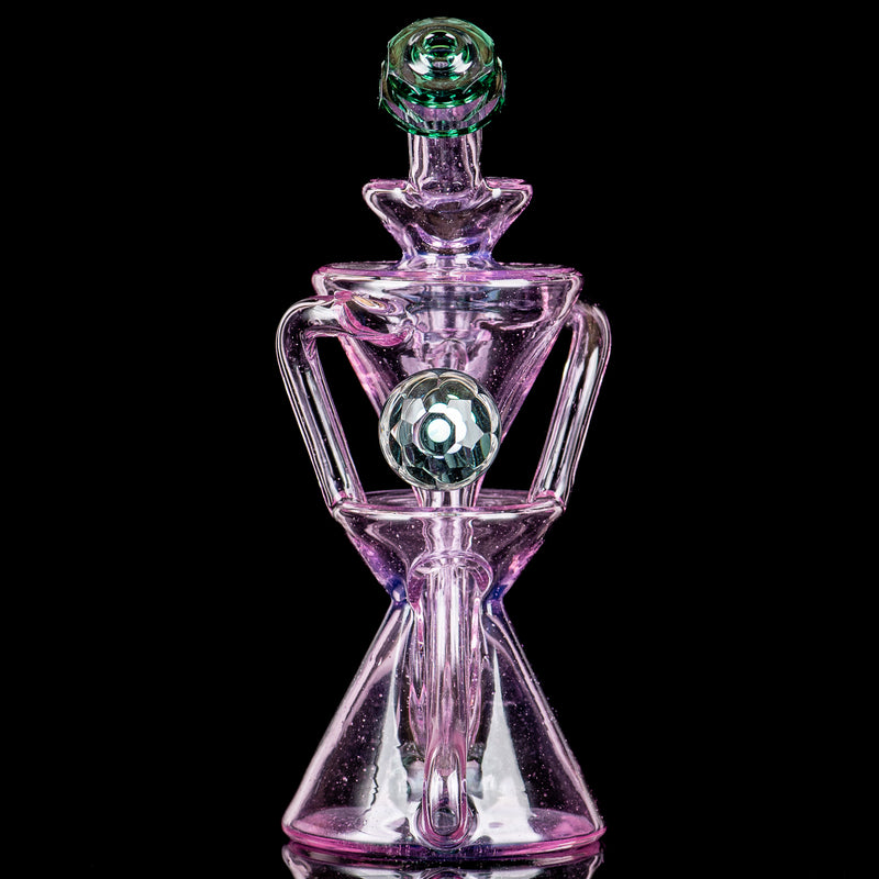 #3 Faceted Two & Through Full-Size Recycler w/ Opal by Captn Chronic