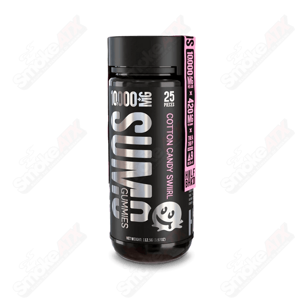 10000mg Cotton Candy Swirl 25pk Sumo Gummies THCA Half Bakd - Smoke ATX 