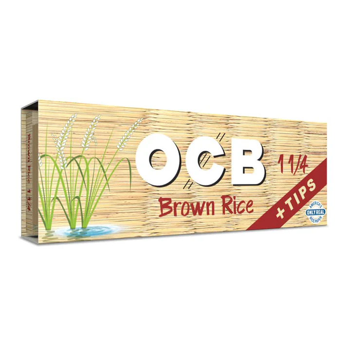 1 1/4 + Brown Rice Rolling Papers Tips OCB