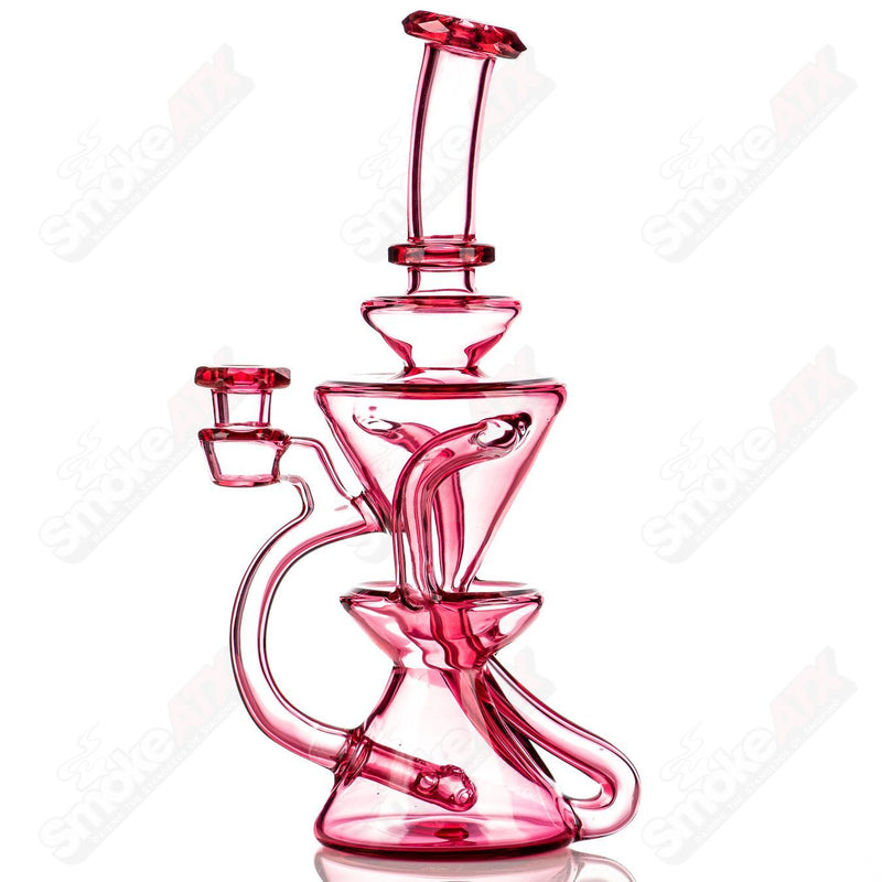 Faceted Two & Through Full-Size Recycler by Captn Chronic - Smoke ATX