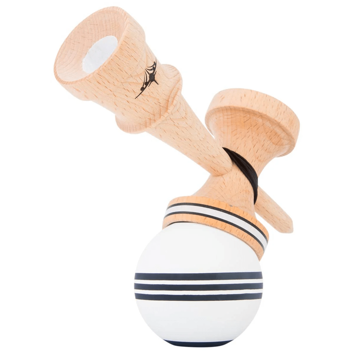 White&Black Jet Shape Triple Stripe Kendama - Smoke ATX