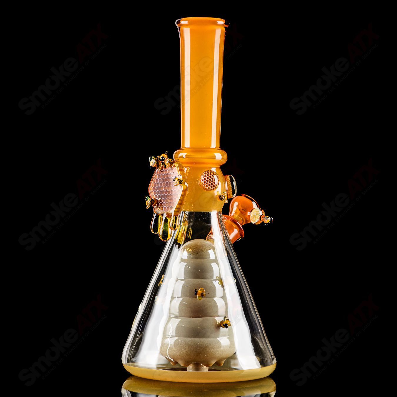 Worked Bee Hive Beaker (2023) By Joe P Glass - Smoke ATX