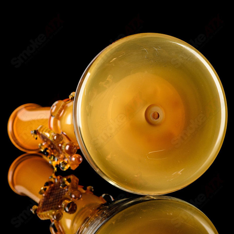 Worked Bee Hive Beaker By Joe P Glass - Smoke ATX