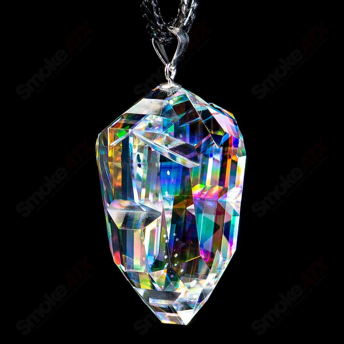 #1 Clear Double Sided Faceted Pendant by Fatal Facets - Smoke ATX