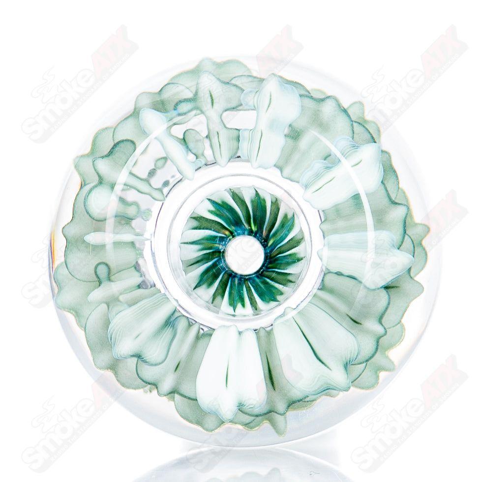 #5 18mm Flower Marble Bowl by Swan Glass - Smoke ATX