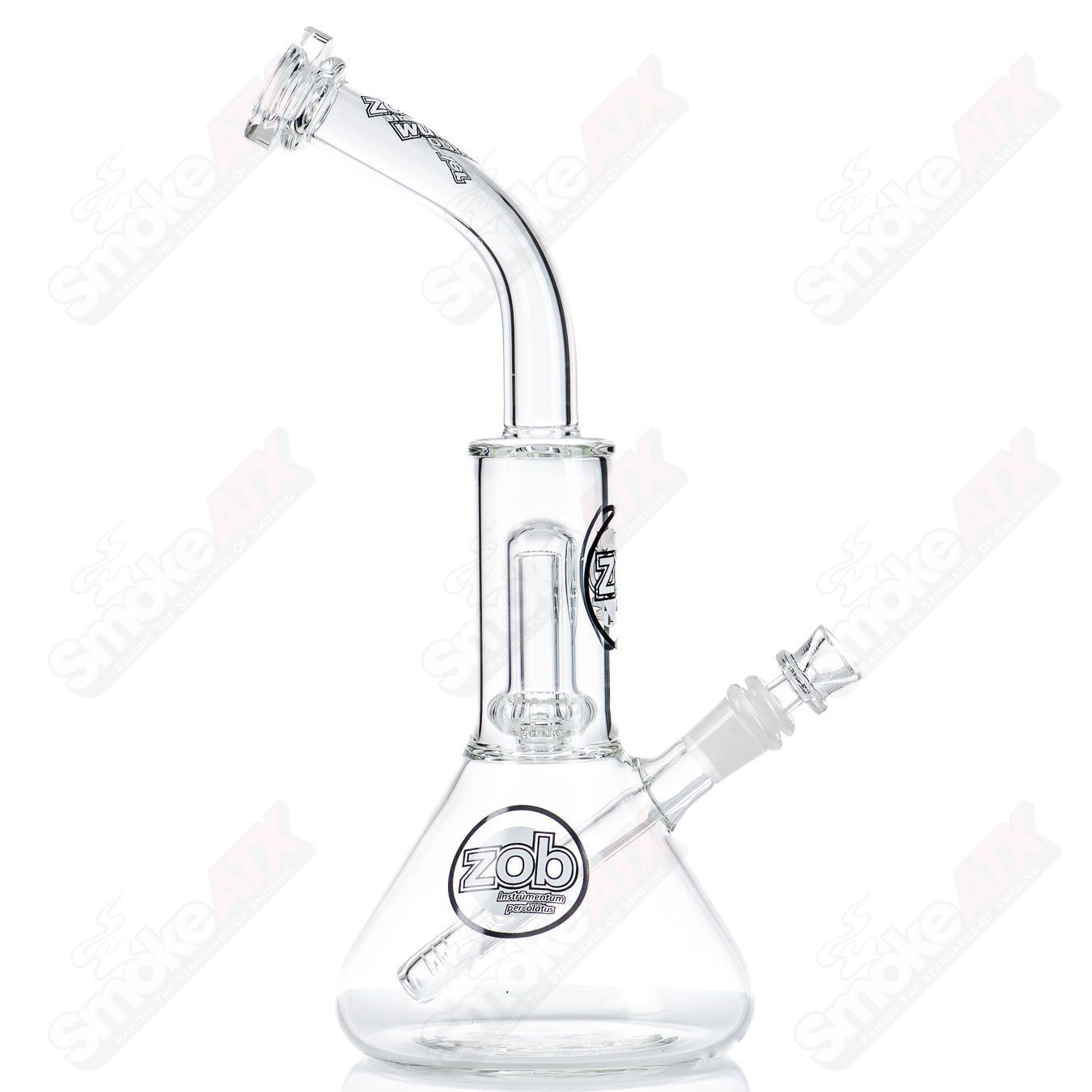 Wubbler UFO Beaker Bent Neck (Black/White) ZOB - Smoke ATX