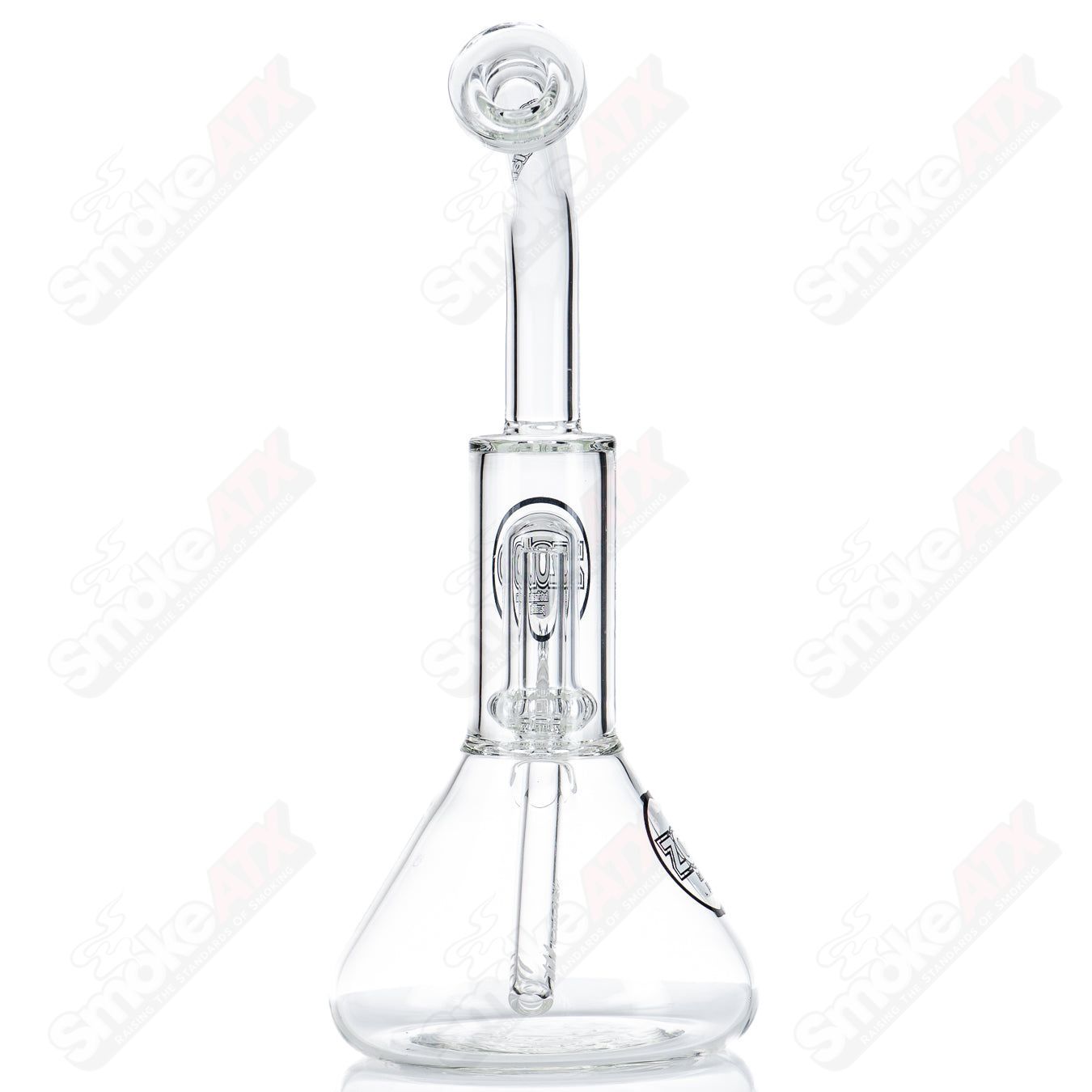 Wubbler UFO Beaker Bent Neck (Black/White) ZOB - Smoke ATX