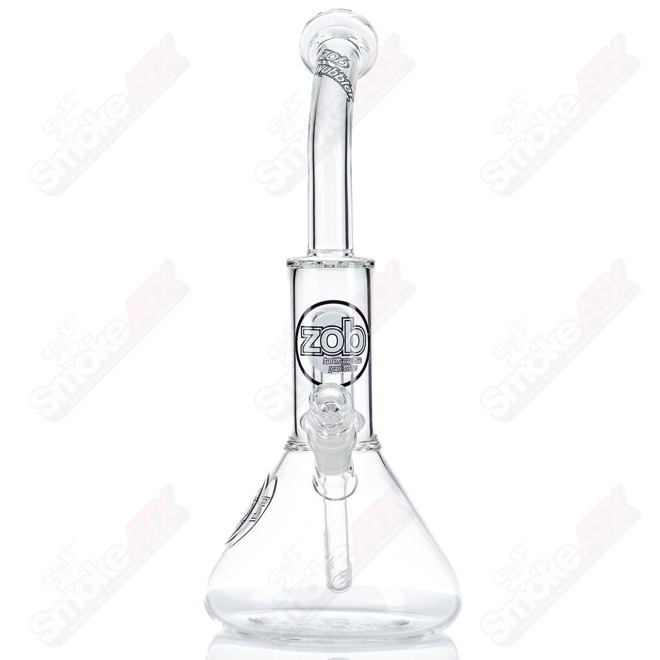 Wubbler UFO Beaker Bent Neck (Black/White) ZOB - Smoke ATX