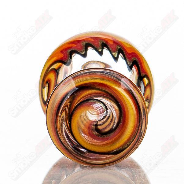 Fire Wig Wag  Dumper Recycler w Matching Spinner Cap by The Glass Carpenter - Smoke ATX